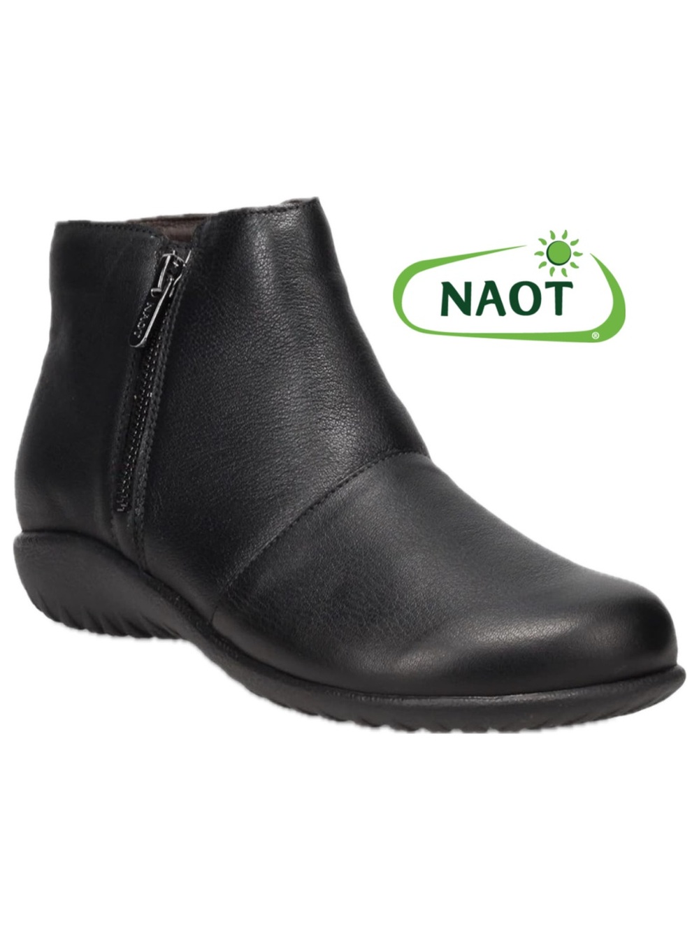 NAOT Wanaka Black Leather ankle booties Aura collection Handmade Israel 41/10